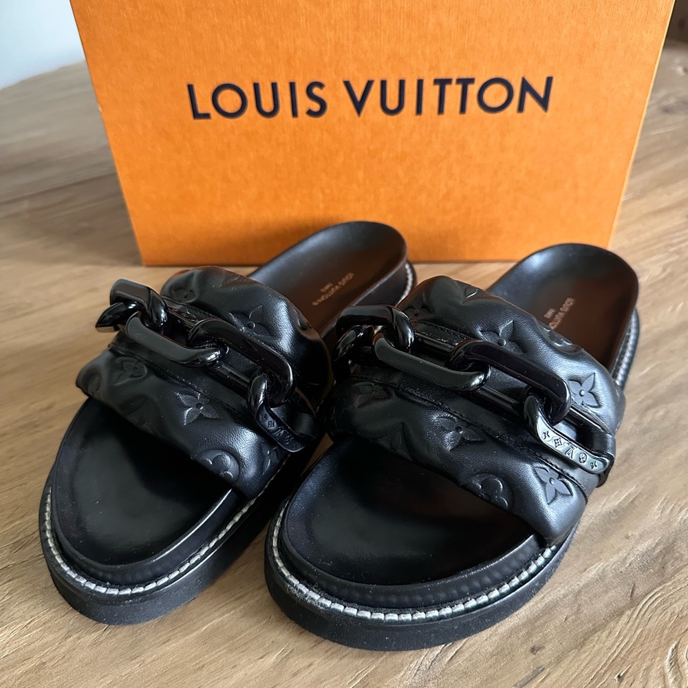 Louis Vuitton Black Sandals